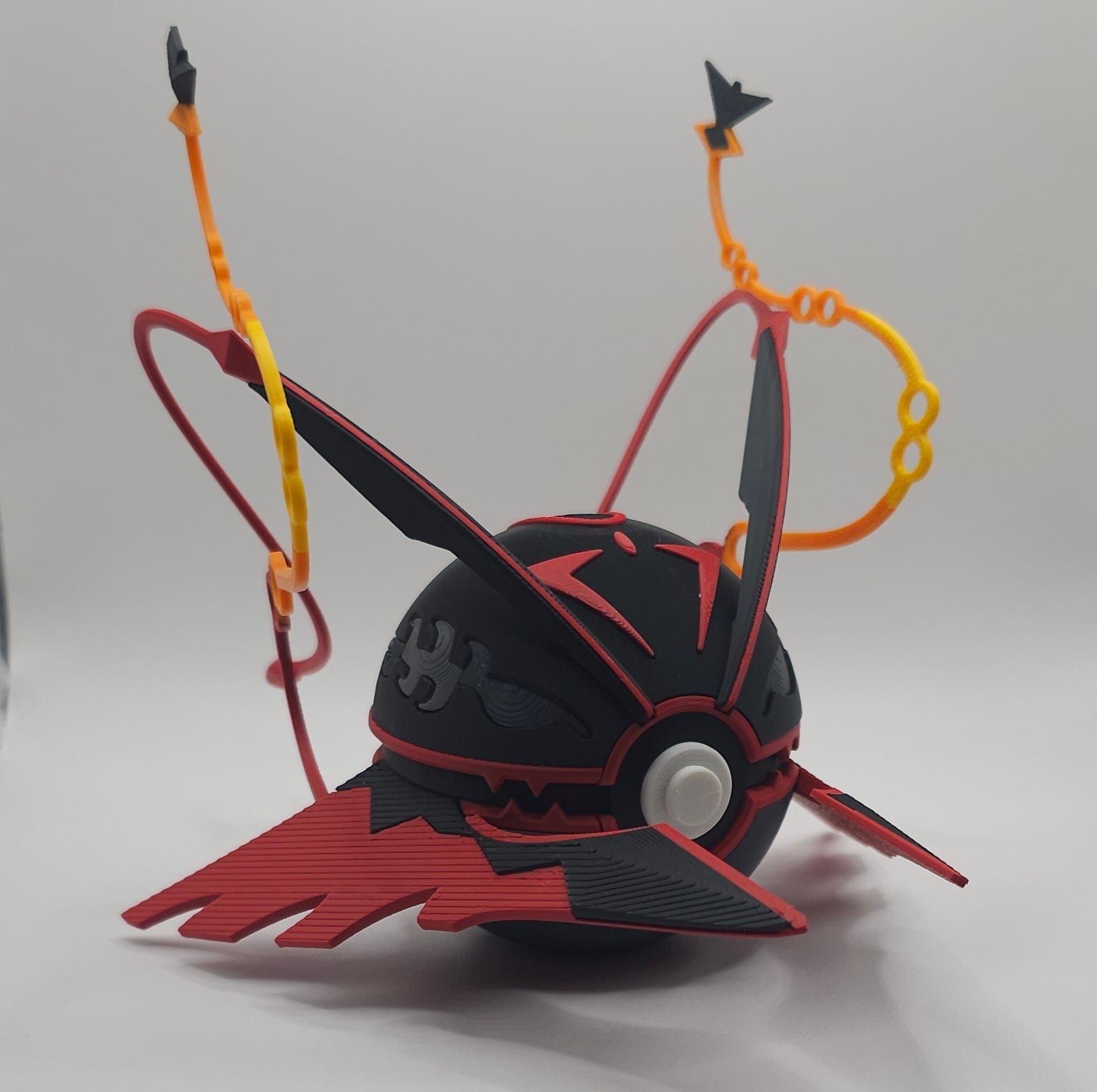 Mega Rayquaza Pokemon Character Design- 3D Printed Pokeball- Unique Display Collectible