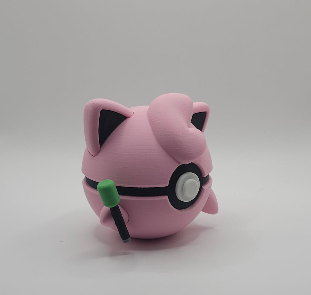 Pokemon Character Design 3D Printed Pokeball - Jigglypuff - Unique Display Collectible