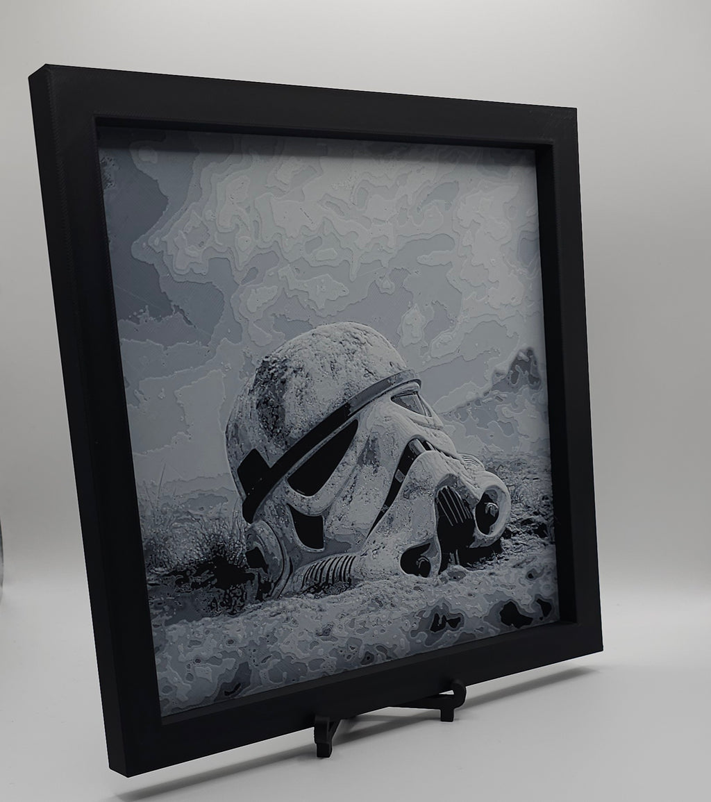 Sci-Fi Inspired Design HueForge- 3D Printed Wall Art- Unique Display Collectible