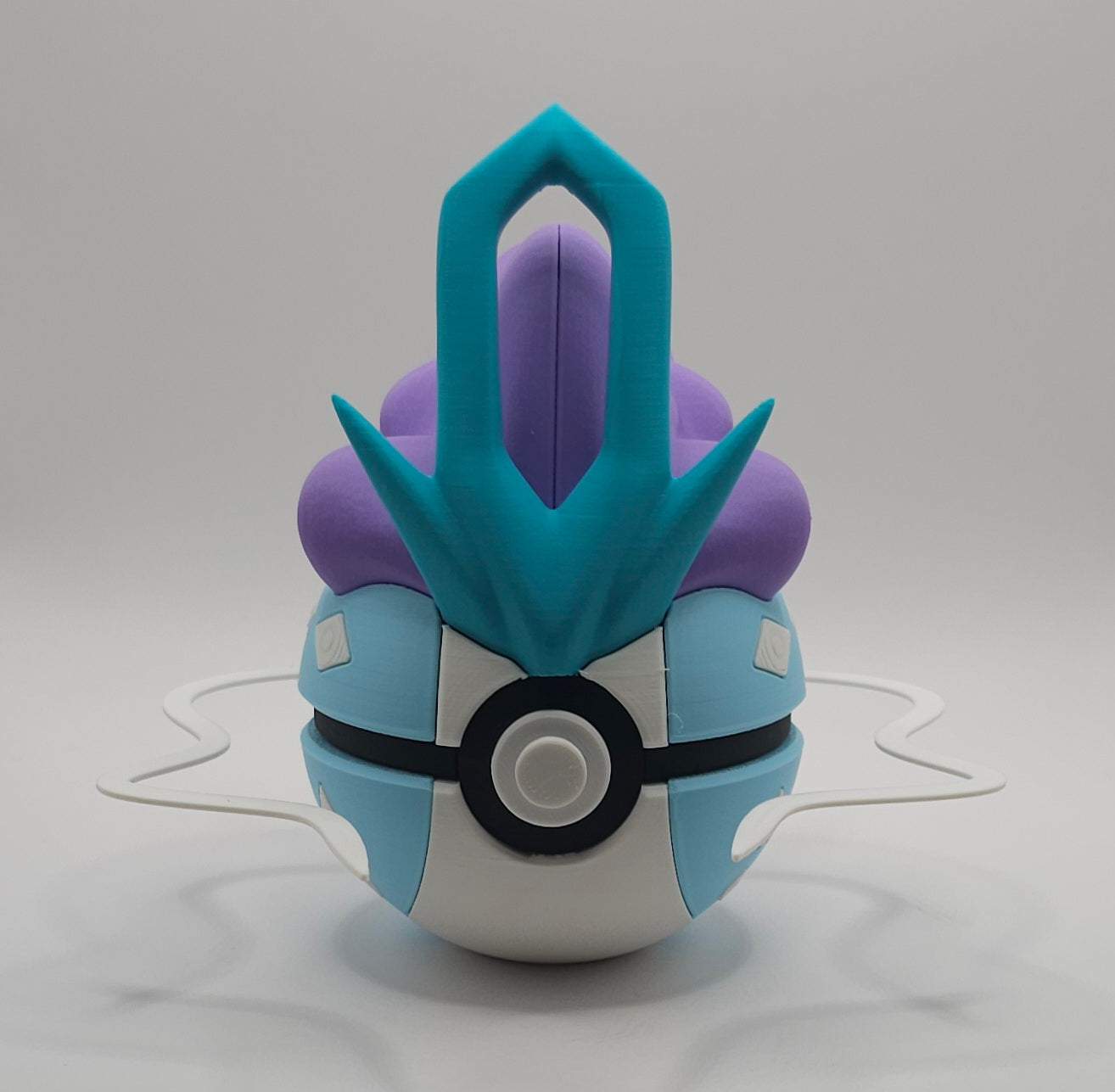 Pokemon Character Design - 3D Printed Pokeball - Suicune - Unique Display Collectible
