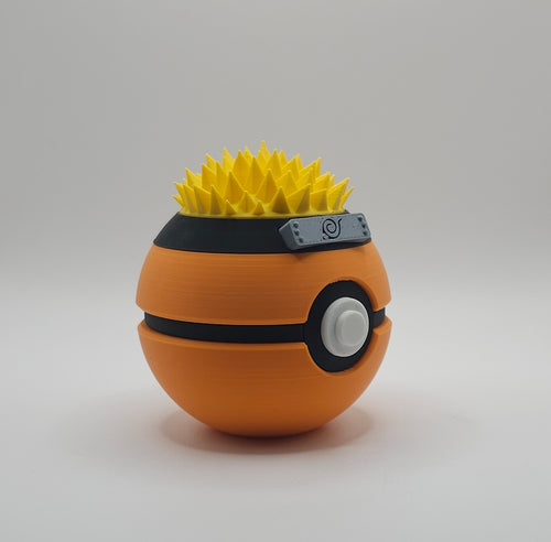 Naruto Inspired Pokeball- 3D Printed Unique Display Collectible