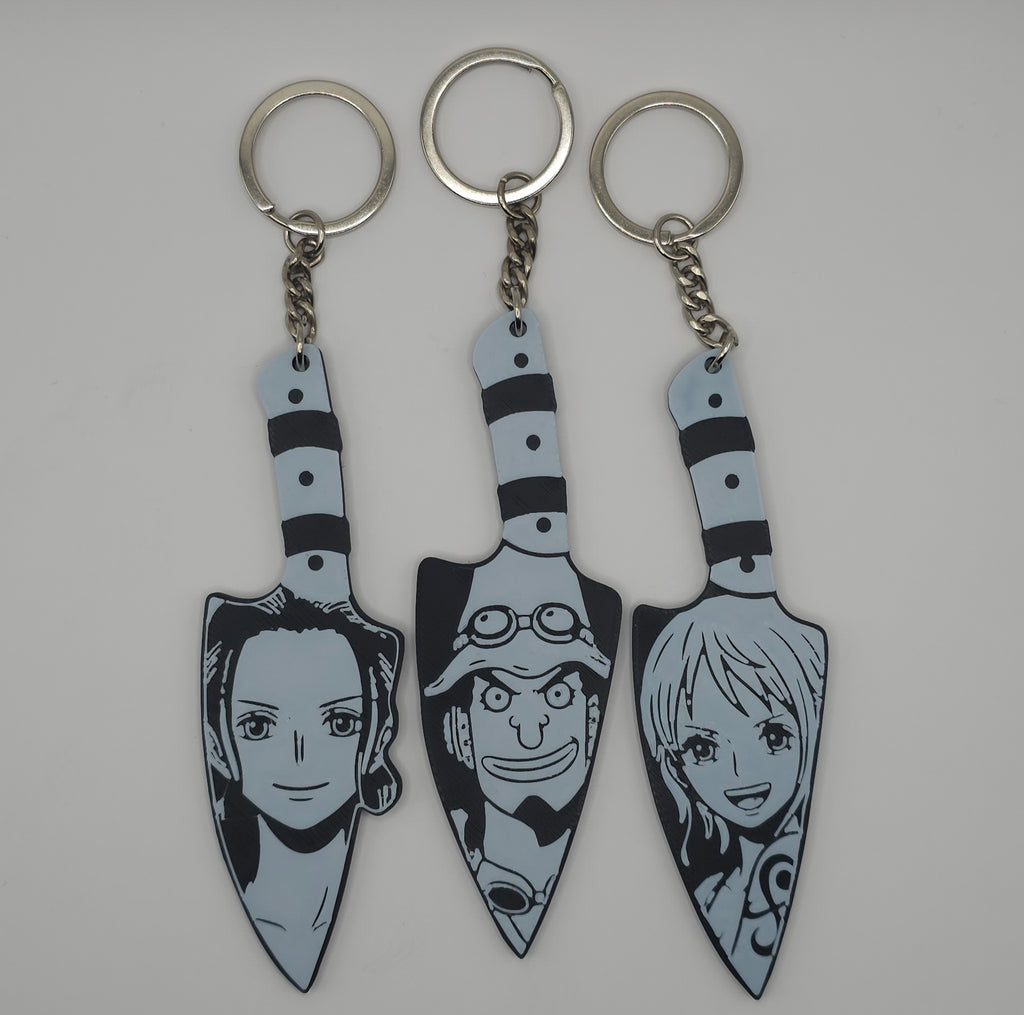 One Piece Character Inspired- 3D Printed Dagger Style Keychain- Unique Fan Art Collectible