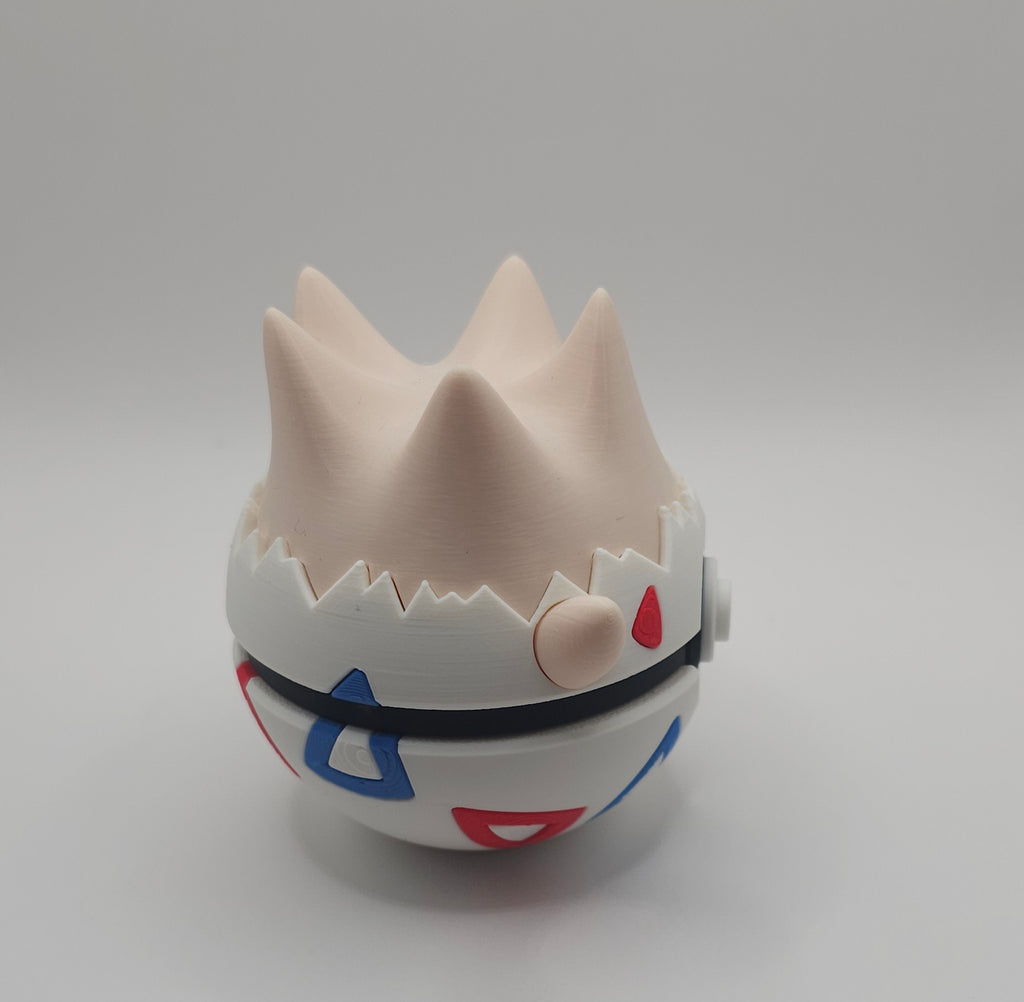 Pokemon Character Design - 3D Printed Pokeball - Togepi - Unique Display Collectible