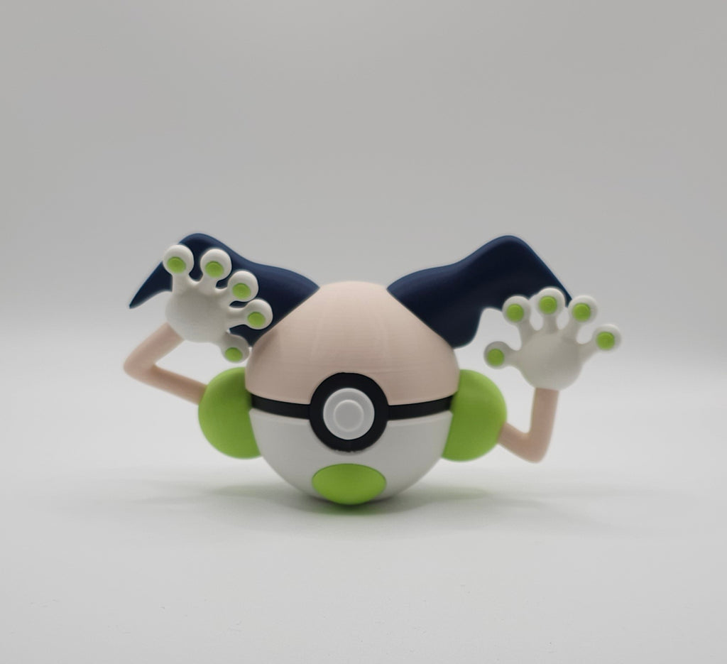 Pokemon Character Design- 3D Printed Pokeball- Mr Mime- Unique Display Collectible