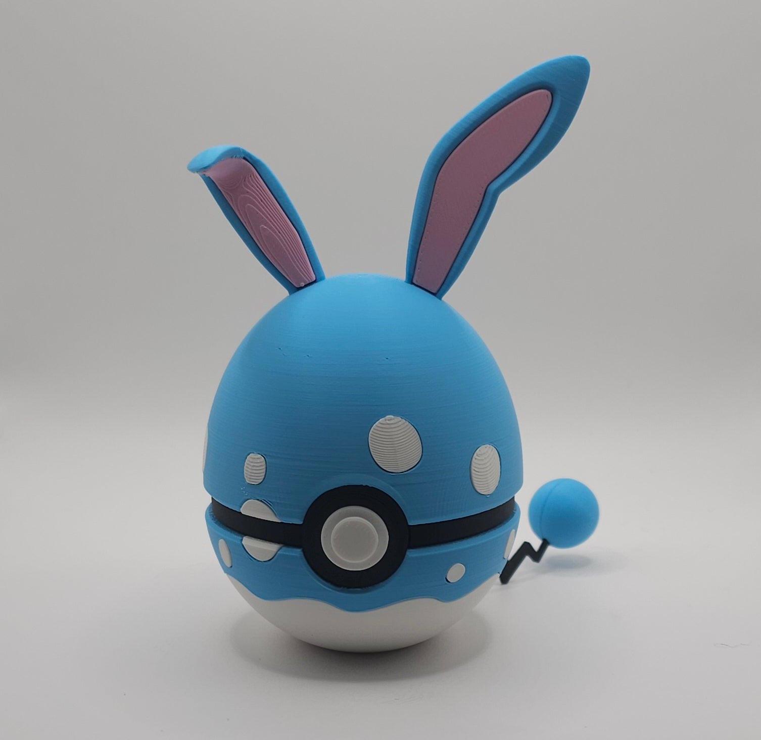 Pokemon Character Design- 3D Printed Pokeball- Azumarill- Unique Display Collectible