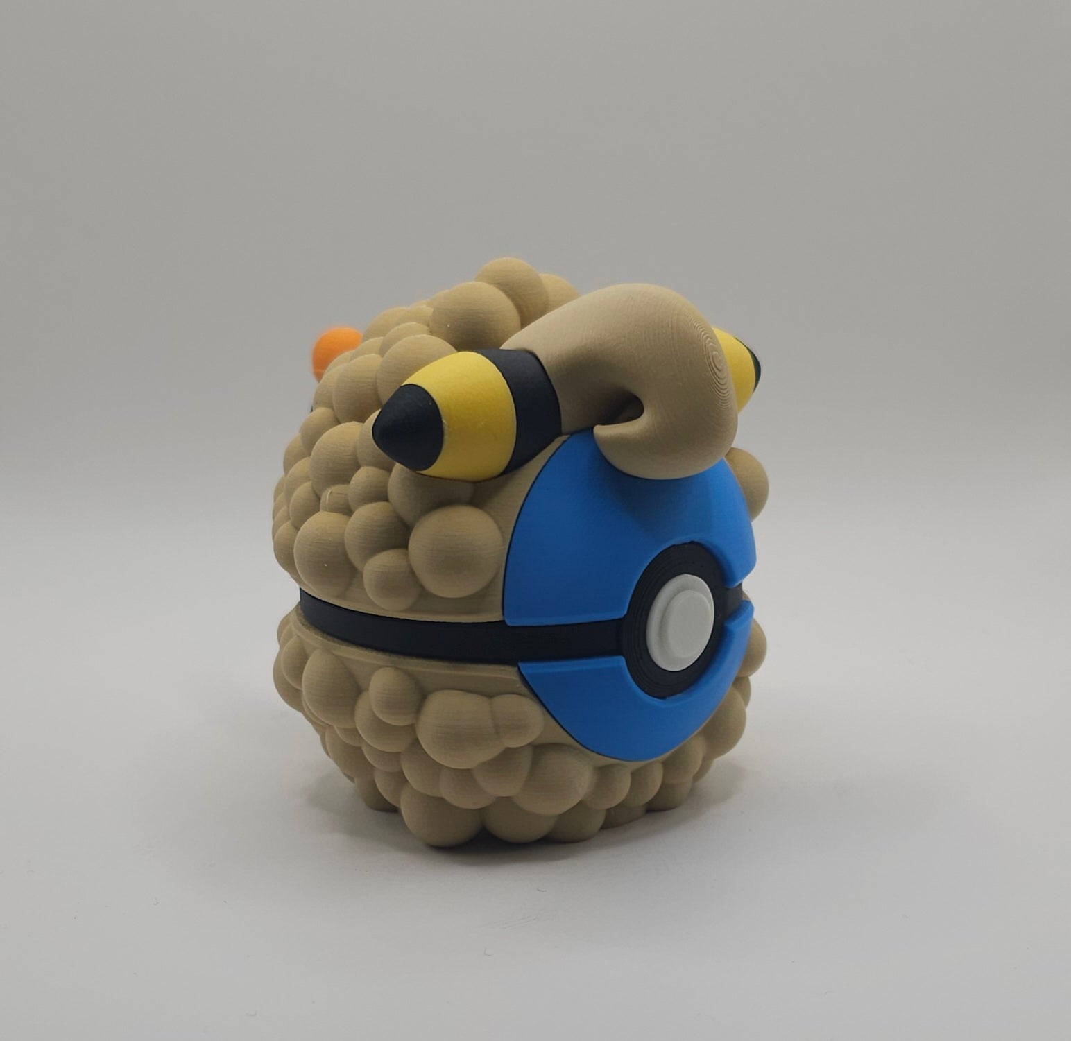 Pokemon Character Design- 3D Printed Pokeball- Mareep- Unique Display Collectible