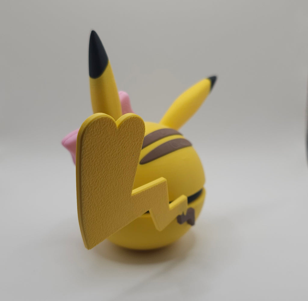 Pokemon Character Design 3D Printed Pokeball - Female Pikachu - Unique Display Collectible
