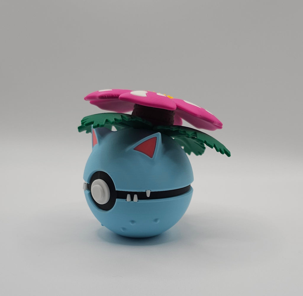 Pokemon Character Design 3D Printed Pokeball - Venusaur - Unique Display Collectible