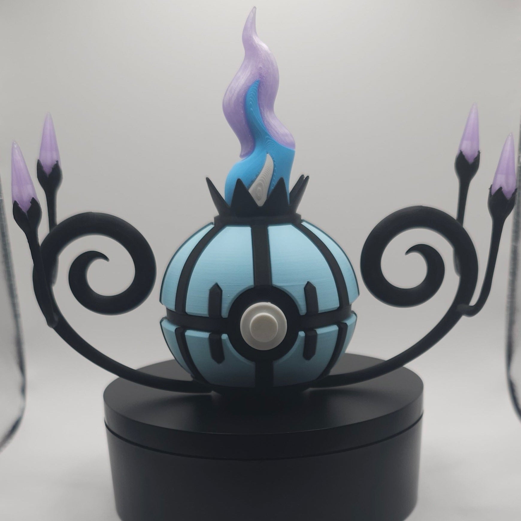 Pokemon Character Design- 3D Printed Pokeball- Chandelure- Unique Display Collectible