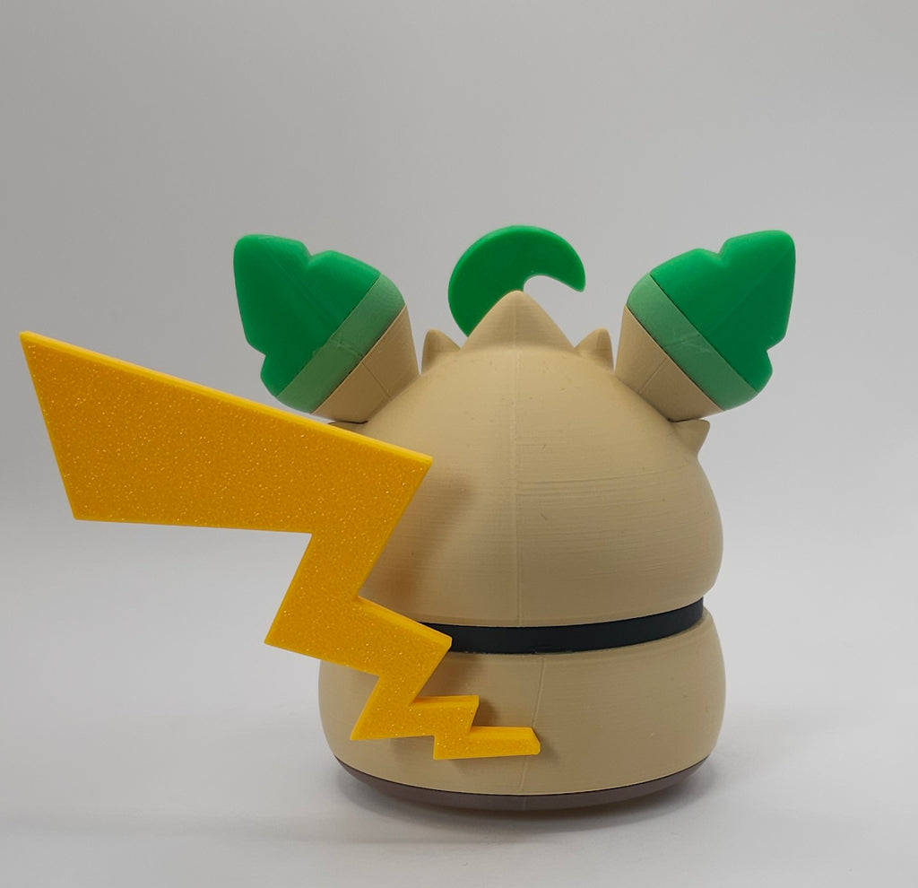 Pokemon Pikachu-Umbreon Poncho Design- 3D Printed Pokeball- Unique Display Fan Art Collectible