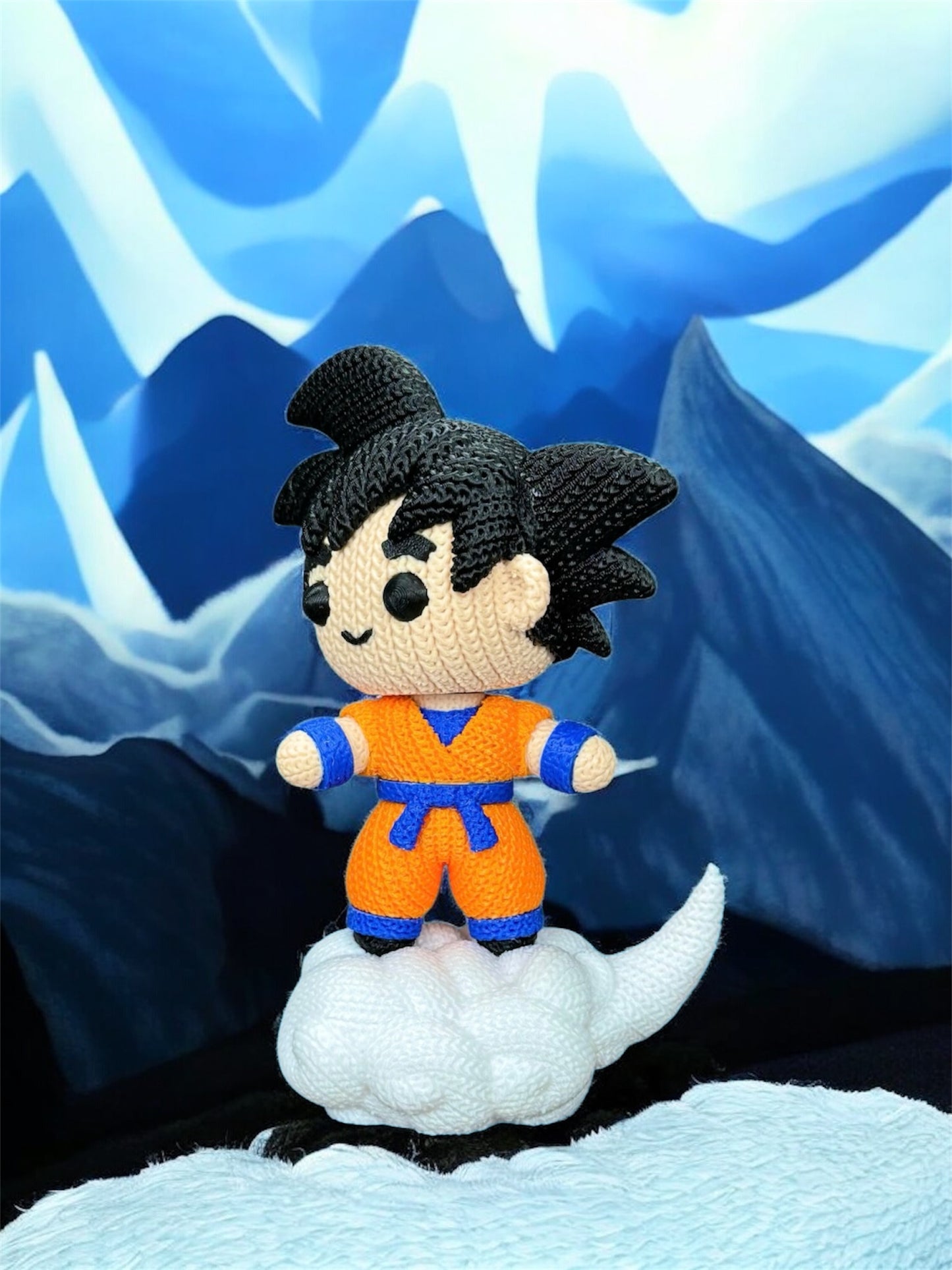 Knitted Design - 3D Printed Dragonball Z Character Figures - Unique Display Collectibles