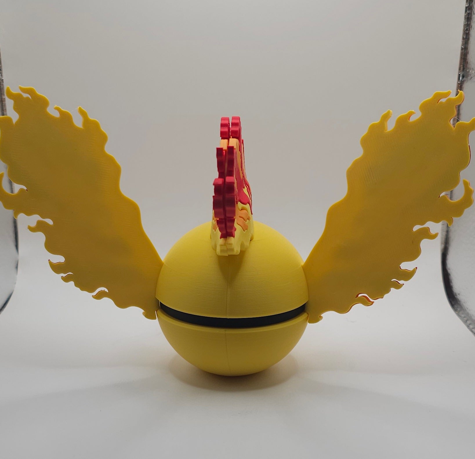 Pokemon Character Design 3D Printed Pokeball - Moltres - Unique Display Collectible