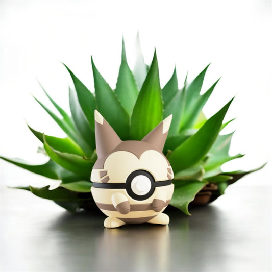 Pokemon Character Design- 3D Printed Pokeball- Furret- Unique Display Collectible