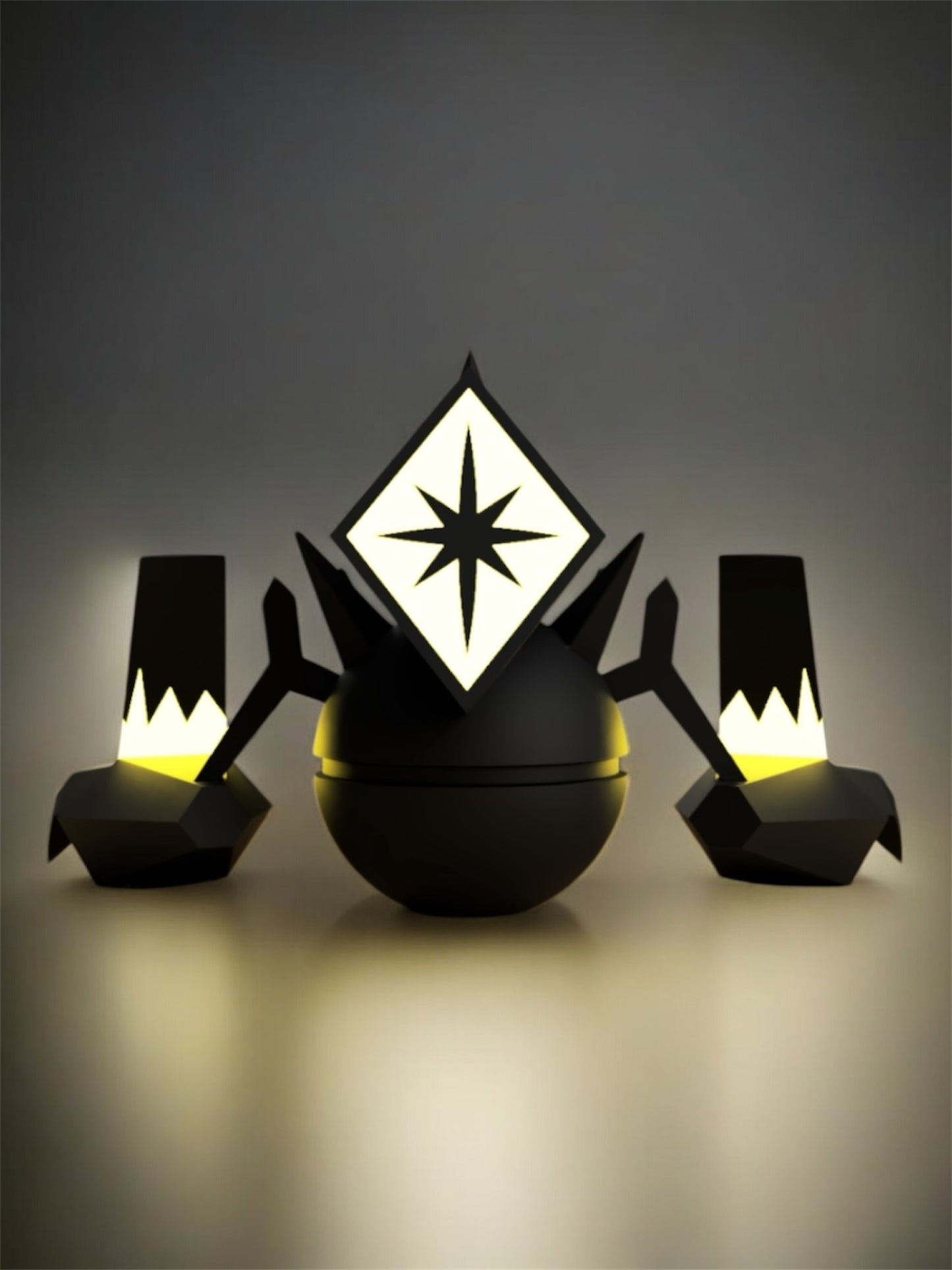 Pokemon Character Design- 3D Printed Pokeball- Necrozma- Unique Display Collectible