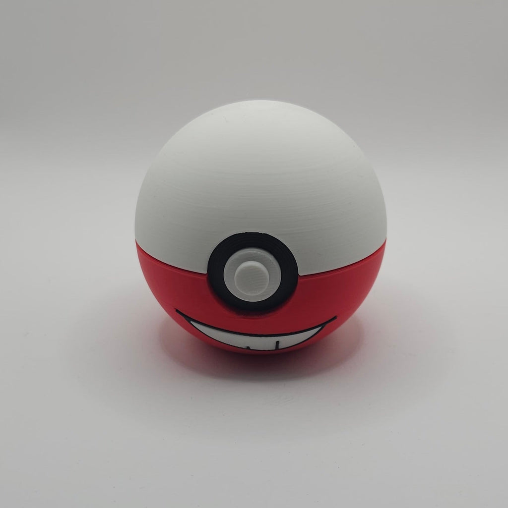 Pokemon Character Design - 3D Printed Pokeball - Electrode - Unique Display Collectible