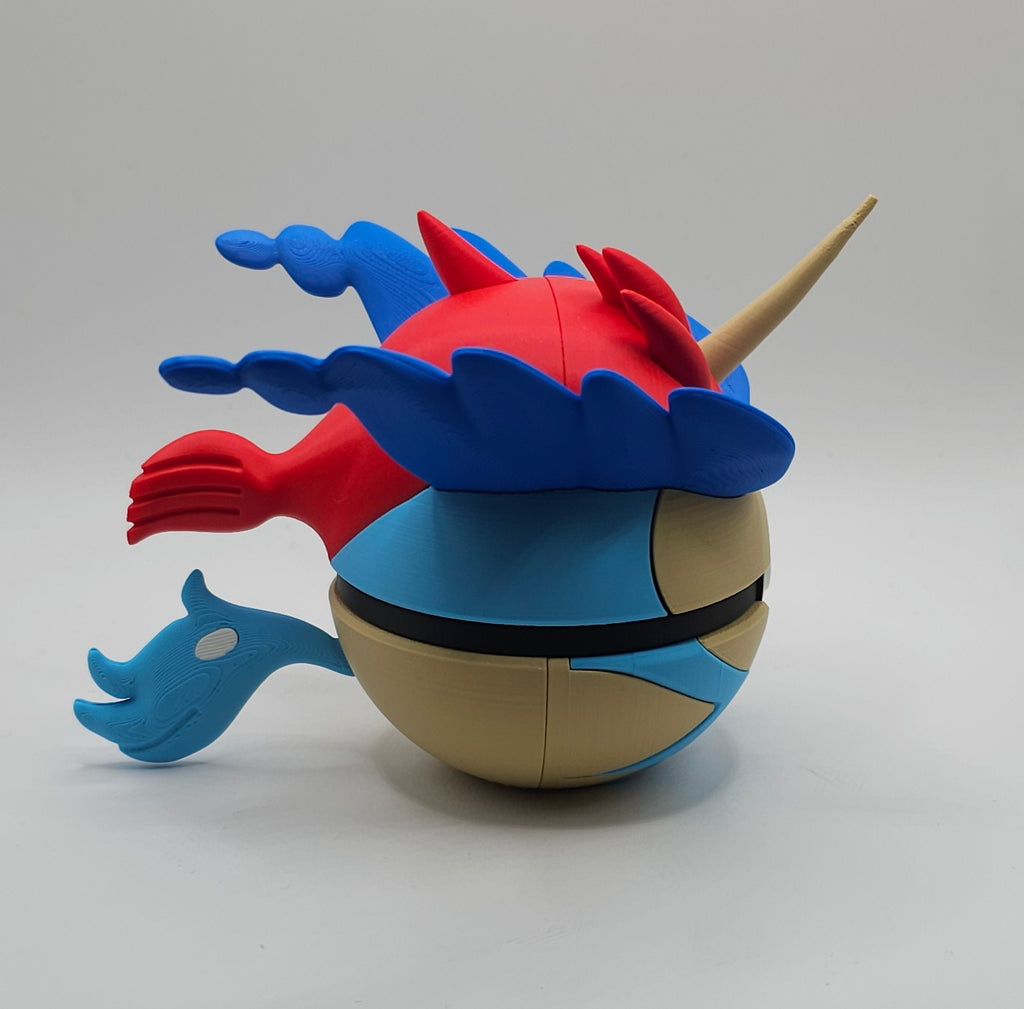 Pokemon Character Design- 3D Printed Pokeball- Keldeo- Unique Display Collectible