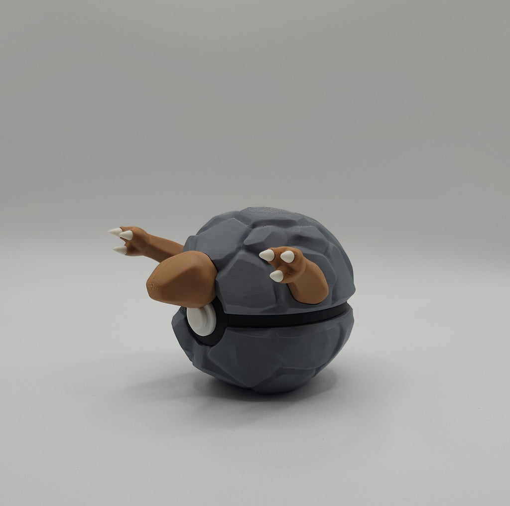 Pokemon Character Design- 3D Printed Pokeball- Golem- Unique Display Collectible