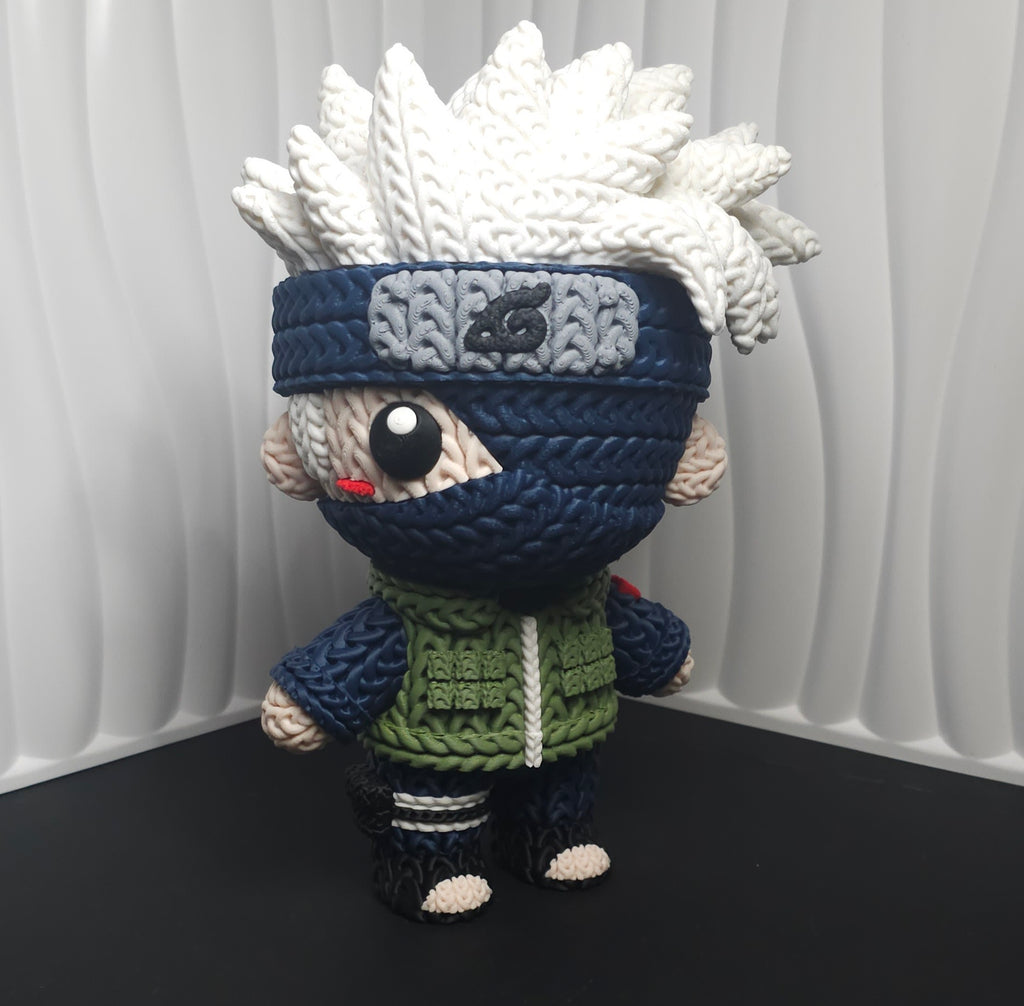 Knitted Design - 3D Printed Naruto inspired Character Figures - Unique Display Collectibles