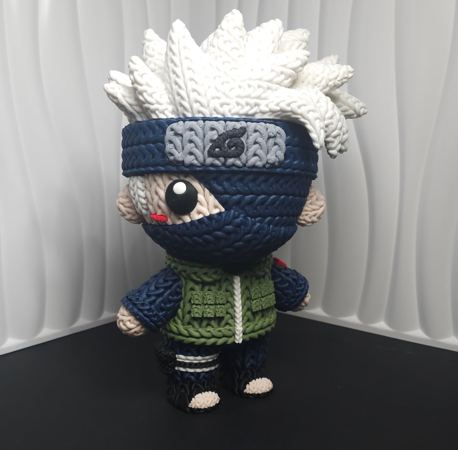 Knitted Design - 3D Printed Naruto inspired Character Figures - Unique Display Collectibles
