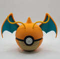 Pokemon Character Design- 3D Printed Pokeball - Dragonite - Unique Display Collectible