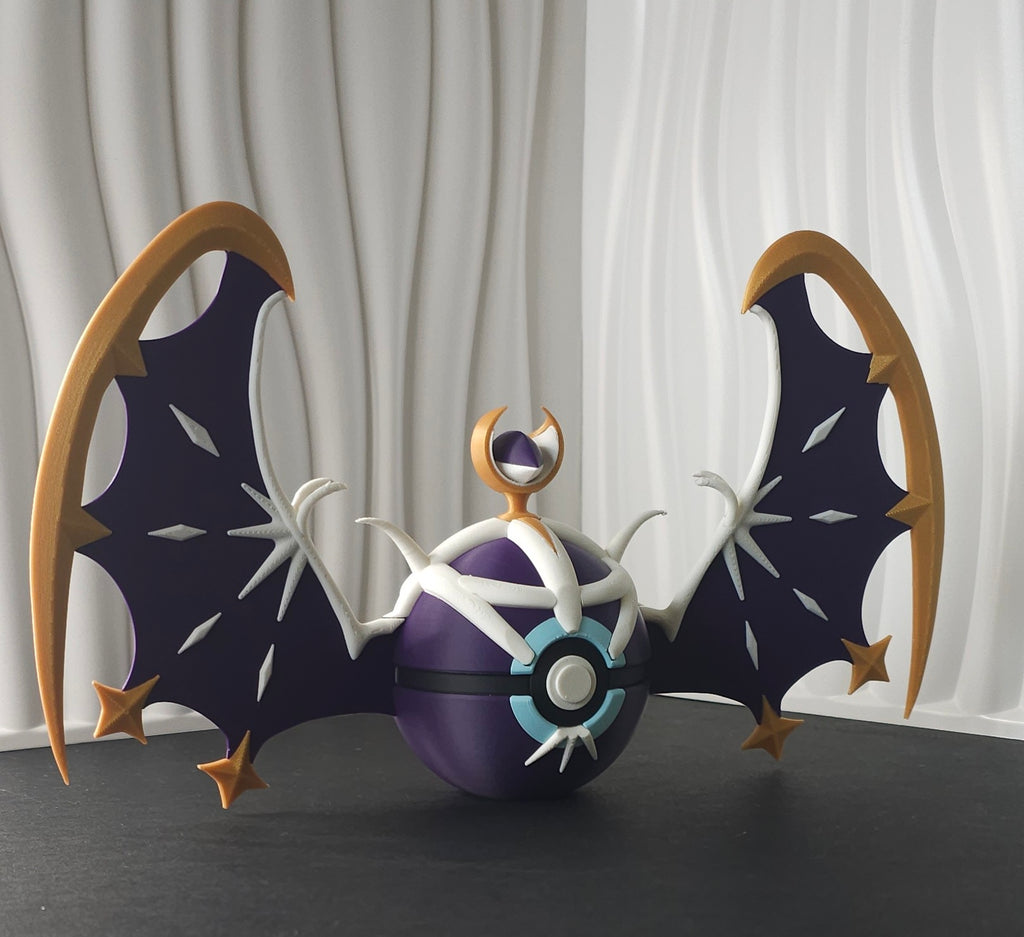 Pokemon Character Design- 3D Printed Pokeball- Lunala- Unique Display Collectible