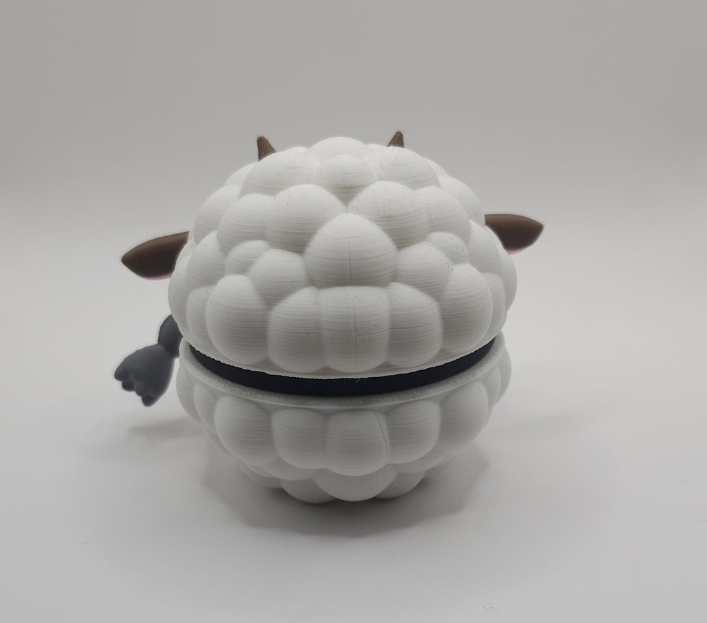 Pokemon Character Design - 3D Printed Pokeball - Wooloo - Unique Display Collectible