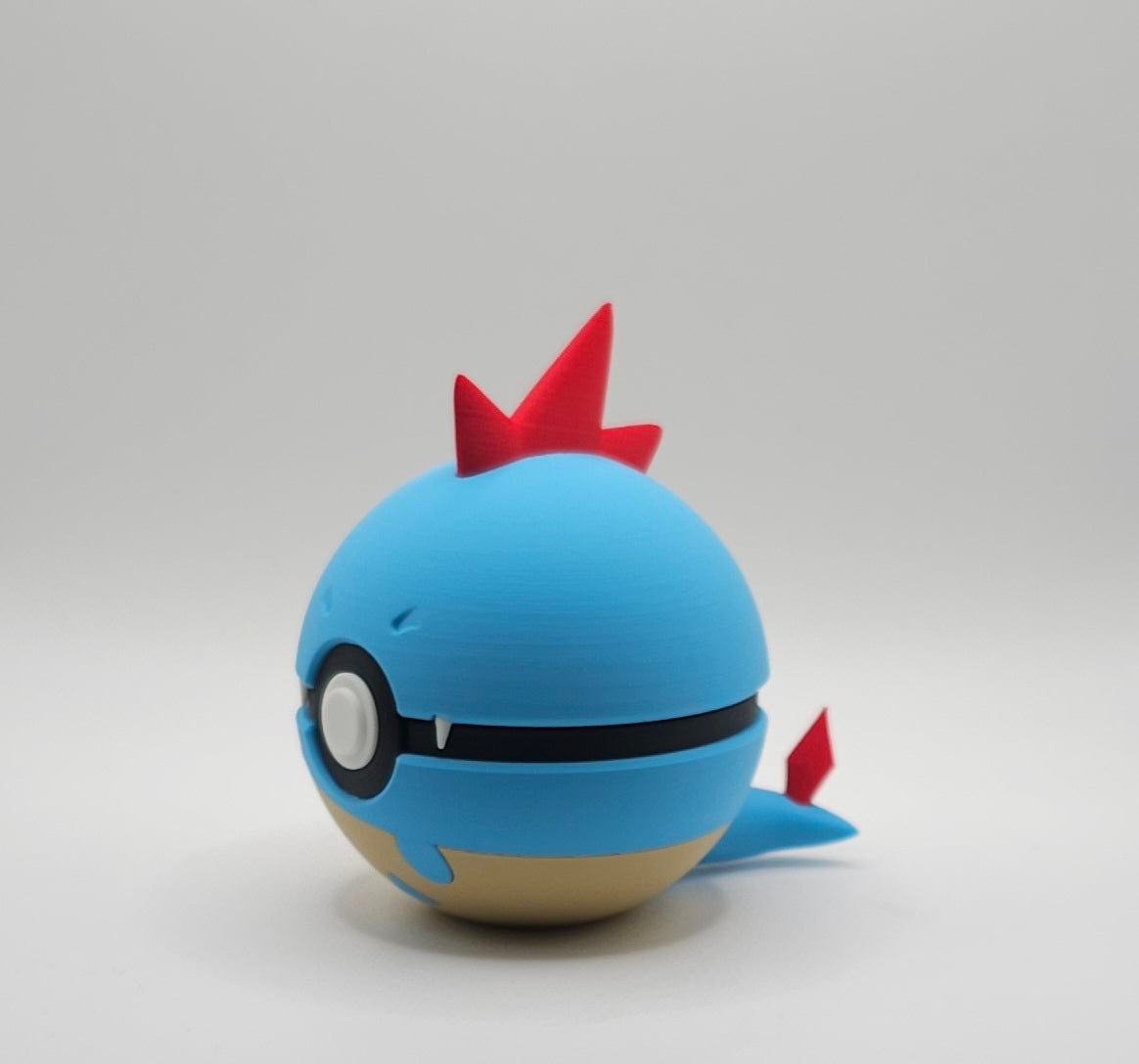Pokemon Character Design- 3D Printed Pokeball- Croconaw - Unique Display Collectible