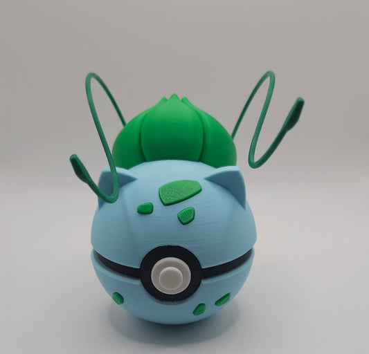 Pokemon Character Design 3D Printed Pokeball - Bulbasaur - Unique Display Collectible