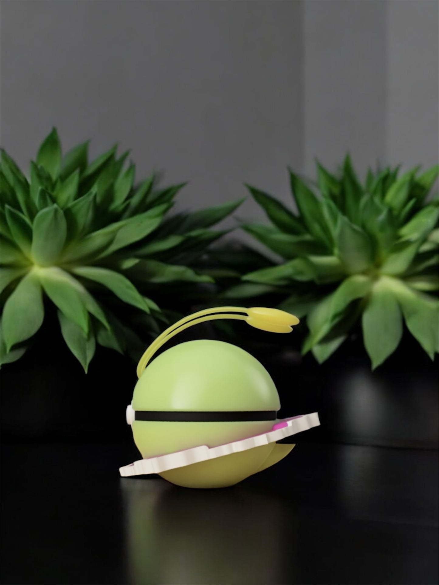 Pokemon Character Design- 3D Printed Pokeball- Meganium- Unique Display Collectible