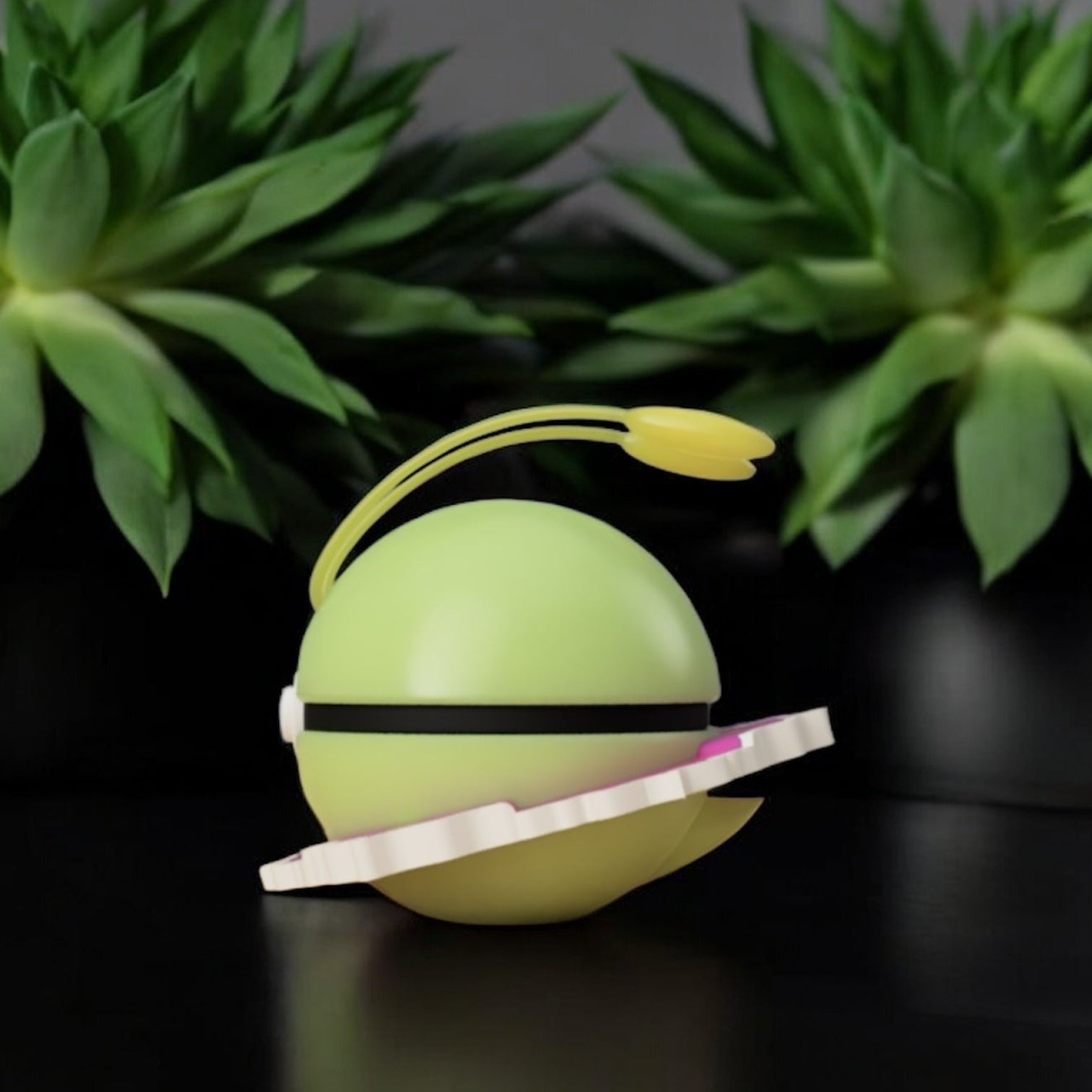 Pokemon Character Design- 3D Printed Pokeball- Meganium- Unique Display Collectible
