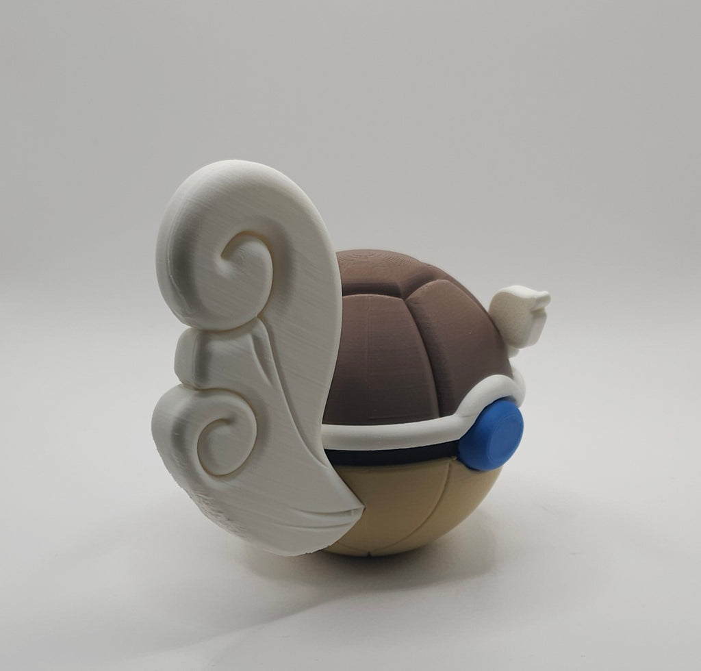 Pokemon Character Design - 3D Printed Pokeball - Wartortle - Unique Display Collectible