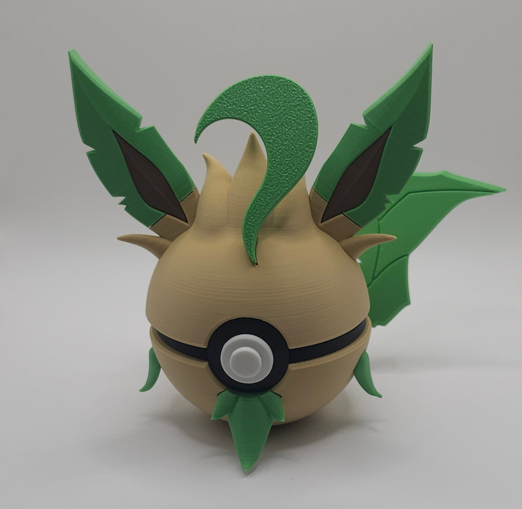 Pokemon Character Design 3D Printed Pokeball - Leafeon - Unique Display Collectible