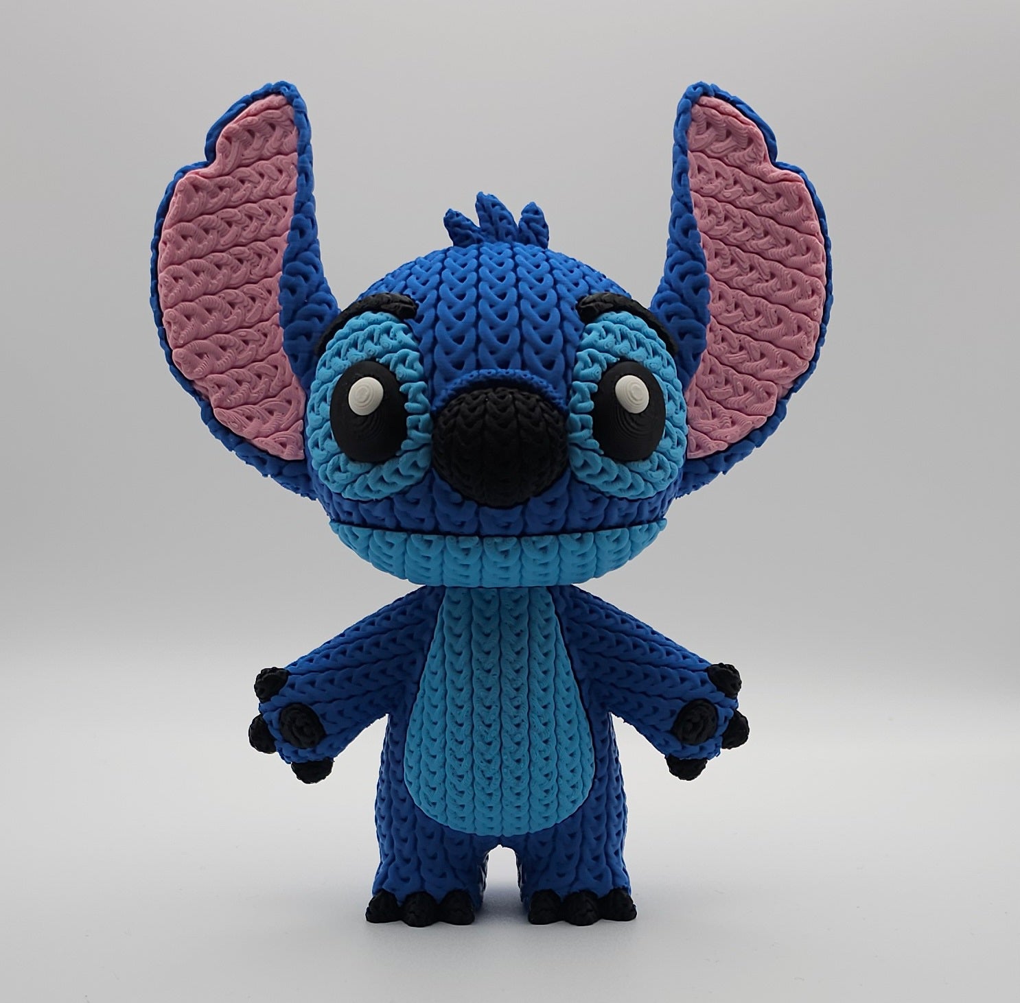 Knitted Design - 3D Printed Lilo & Stitch Inspired Character Figures - Unique Display Collectible