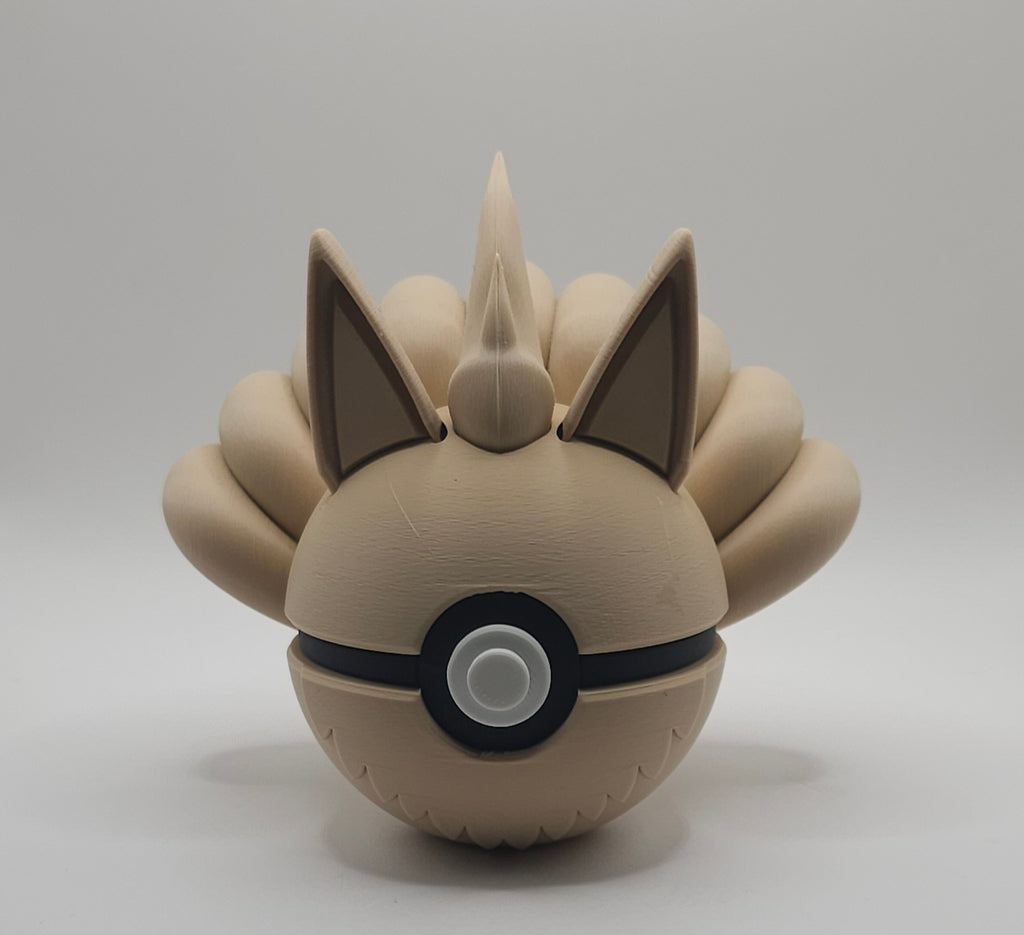 Pokemon Character Design - 3D Printed Pokeball - Ninetales - Unique Display Collectible