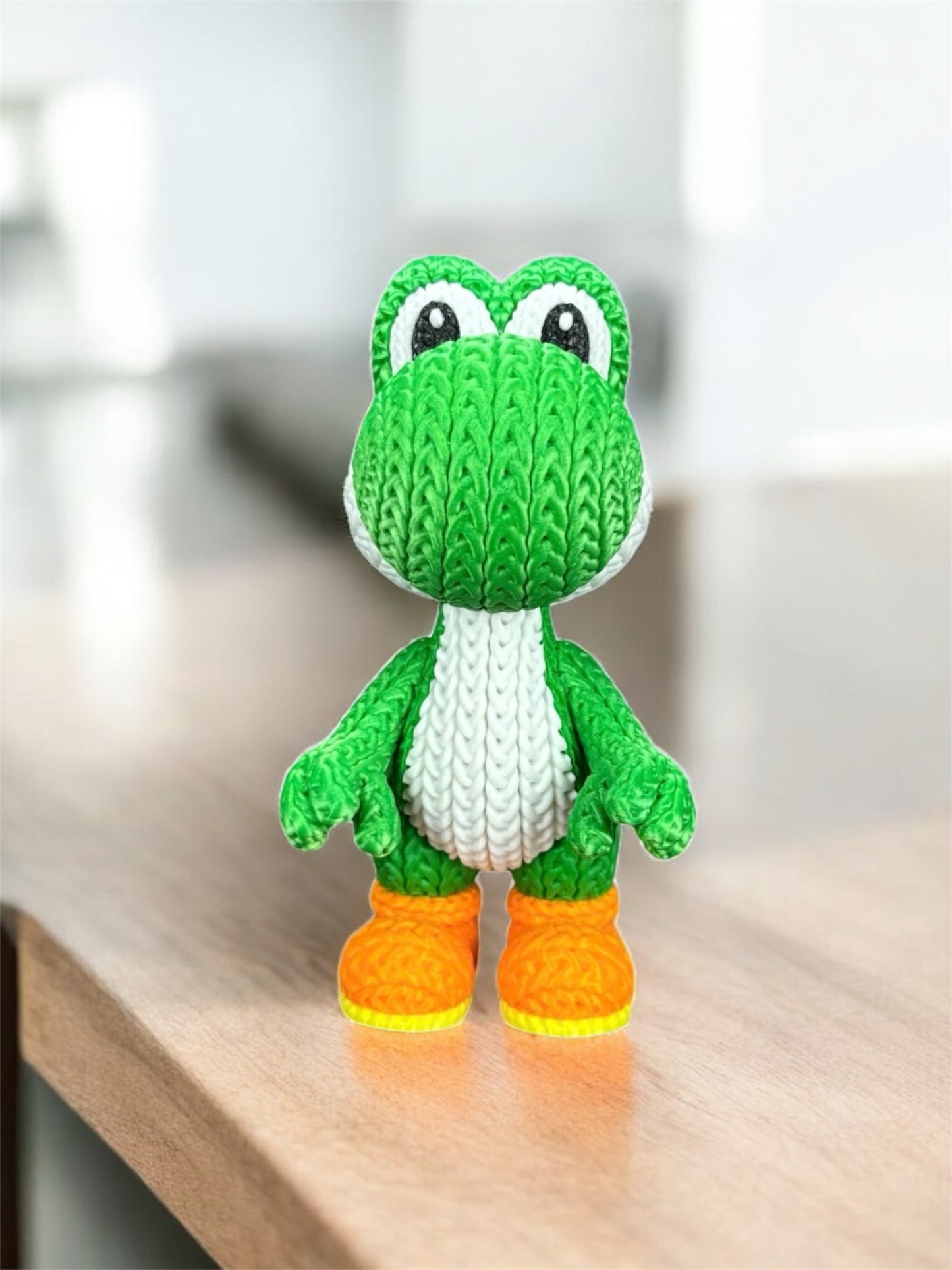 Knitted Design - 3D Printed Super Mario- Inspired Figures - Unique Display Collectible