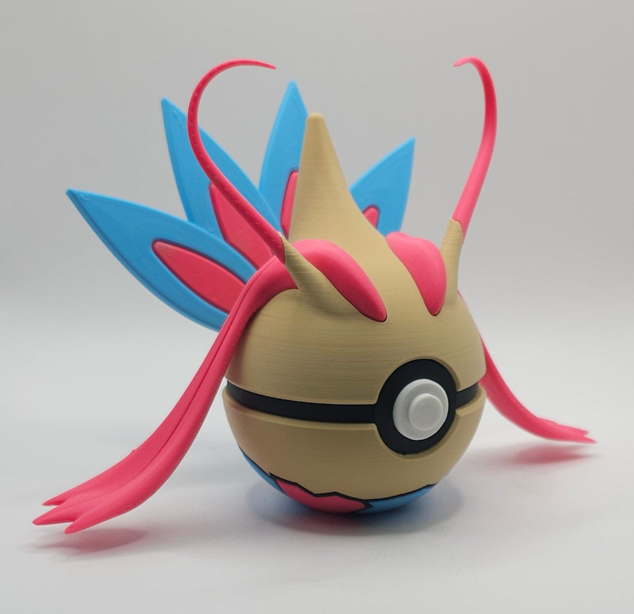 Pokemon Character Design- 3D Printed Pokeball- Milotic- Unique Display Collectible