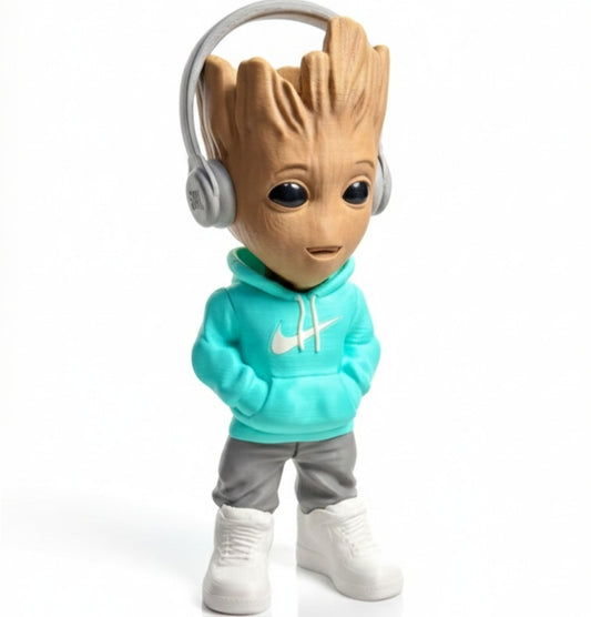 Urban Tree Character- Streetwear Style- 3D Printed Figure- Unique Display Collectible