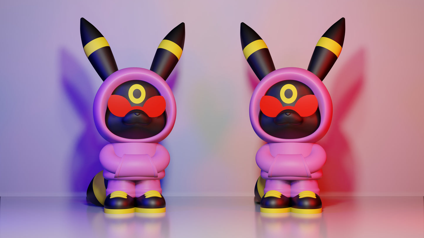 Urban Umbreon Design Figure - 3D Printed - Unique Display Collectible