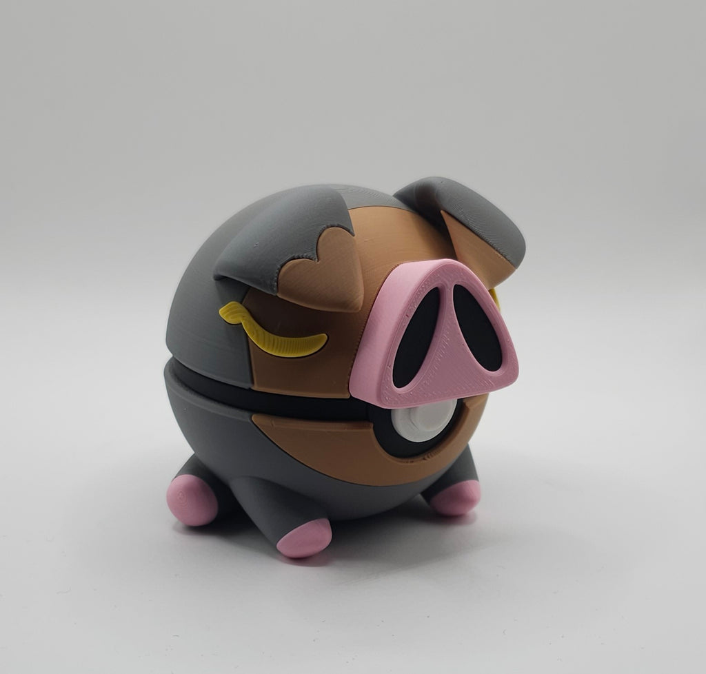 Pokemon Character Design- 3D Printed Pokeball- Lechonk - Unique Display Collectible