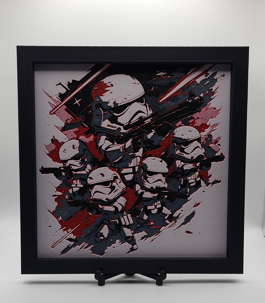 Sci-Fi Inspired Design HueForge- 3D Printed Wall Art- Unique Display Collectible