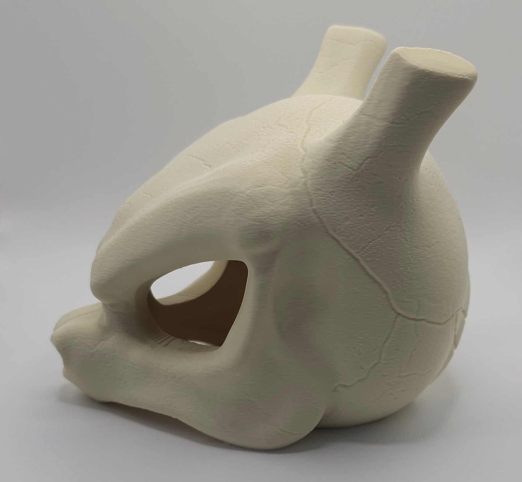Mewtwo Skull- 3D Printed Pokemon Inspired Display Figure- Unique Fan Art Collectible