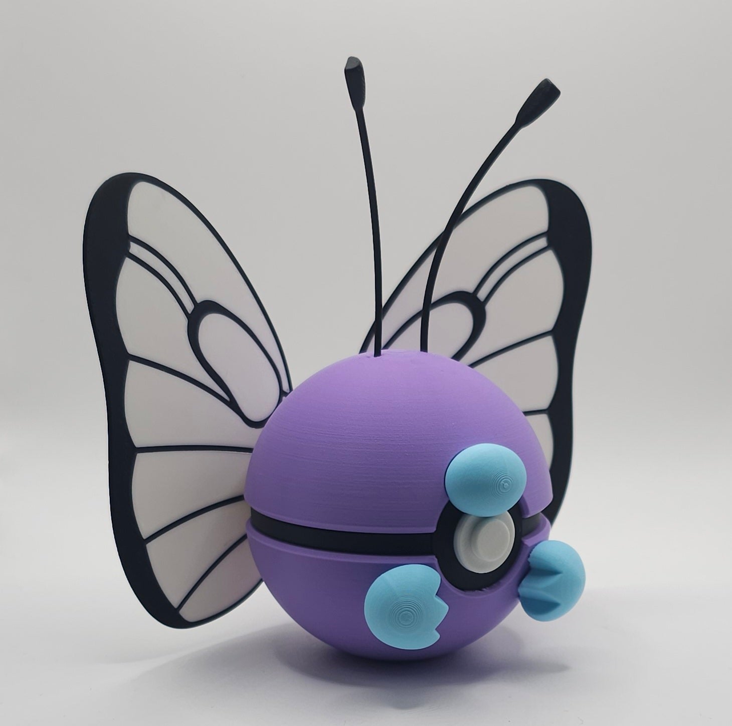 Pokemon Character Design- 3D Printed Pokeball- Butterfree- Unique Display Collectible