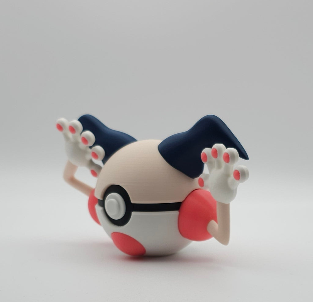 Pokemon Character Design- 3D Printed Pokeball- Mr Mime- Unique Display Collectible