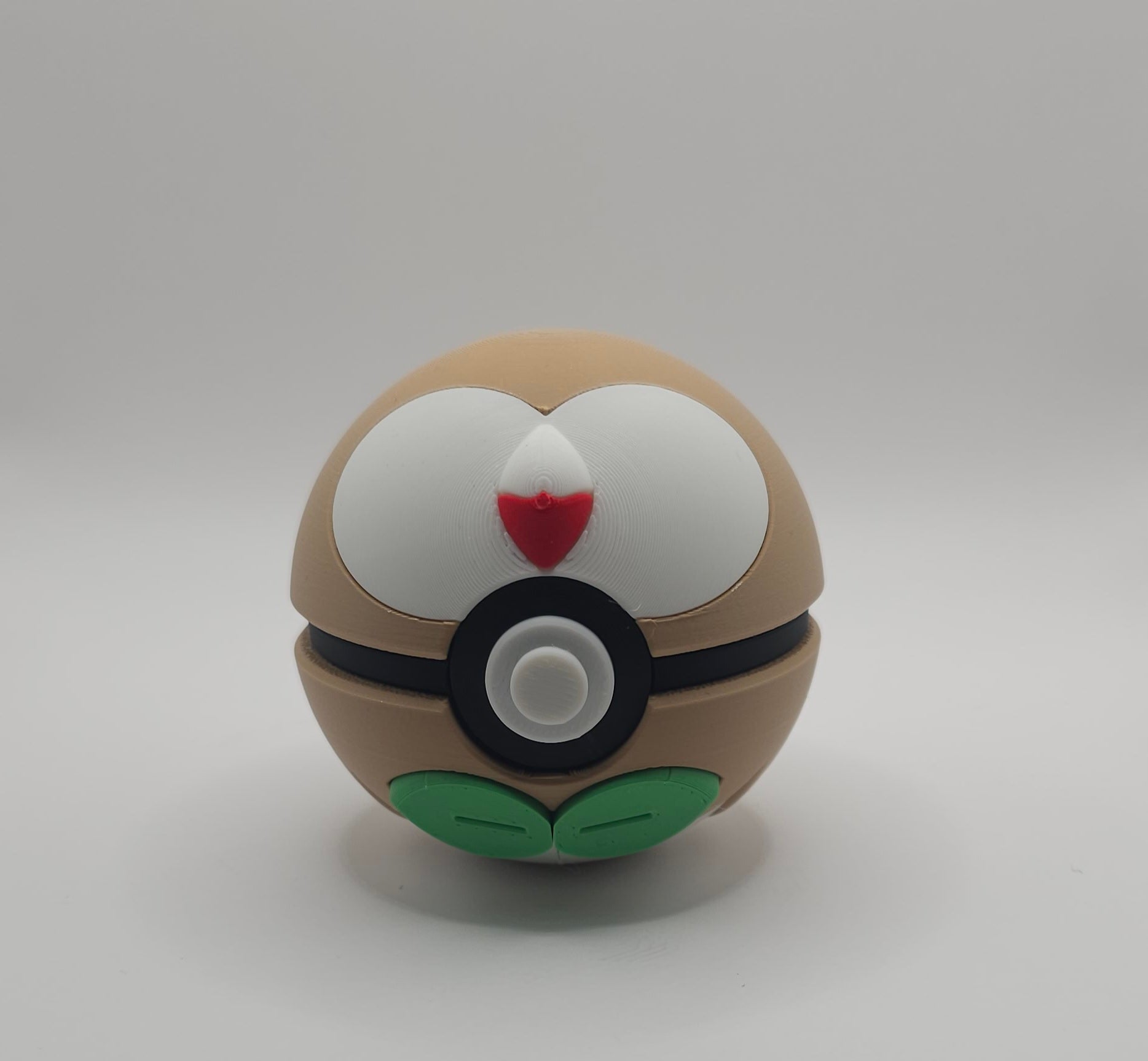 Pokemon Character Design- 3D Printed Pokeball- Rowlett- Unique Display Collectible
