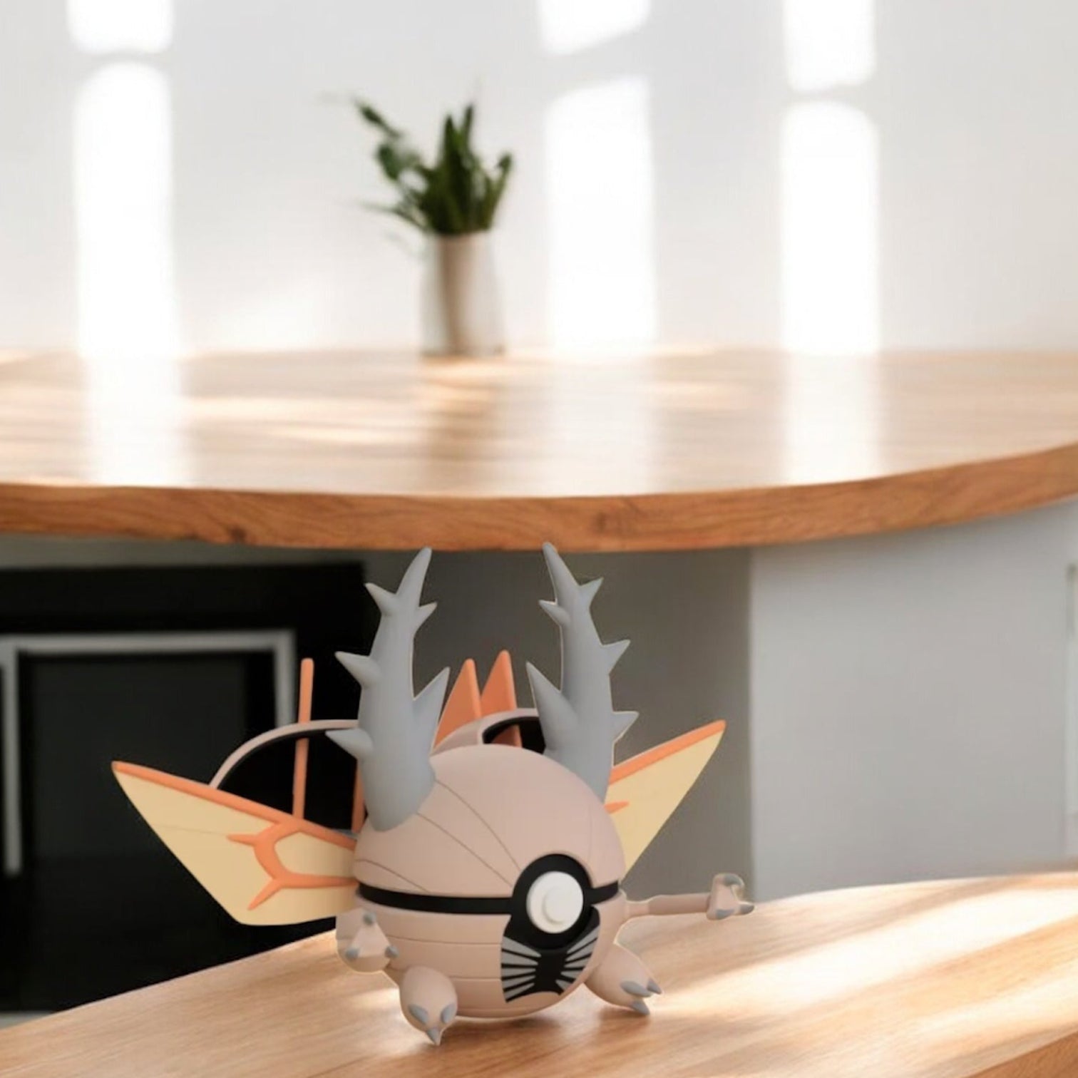 Pokemon Character Design- 3D Printed Pokeball- Mega Pinsir- Unique Display Collectible