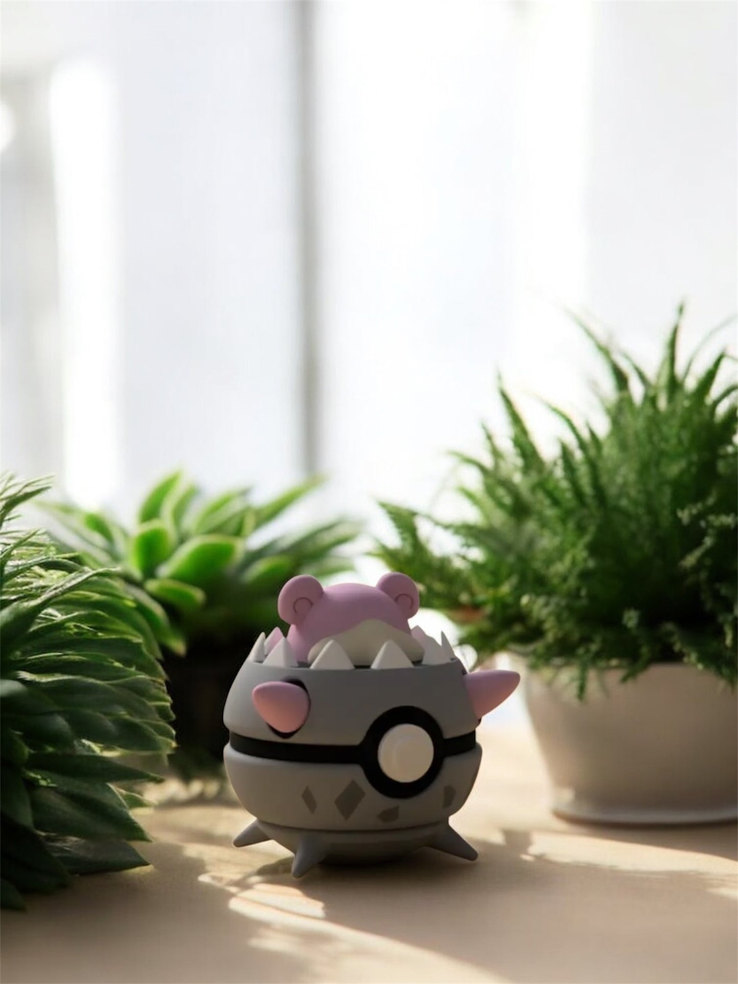 Pokemon Character Design- 3D Printed Pokeball- Mega Slowbro- Unique Display Collectible