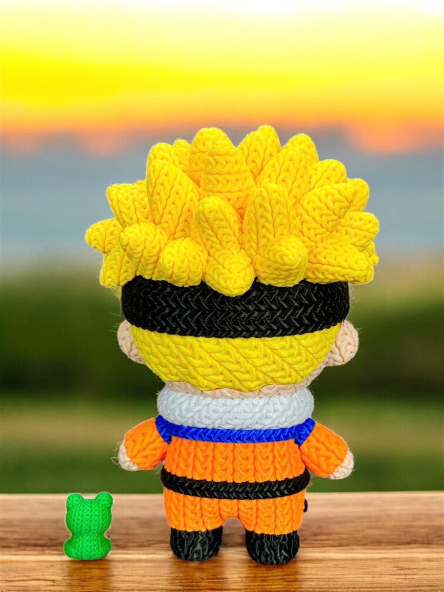 Knitted Design - 3D Printed Naruto inspired Character Figures - Unique Display Collectibles