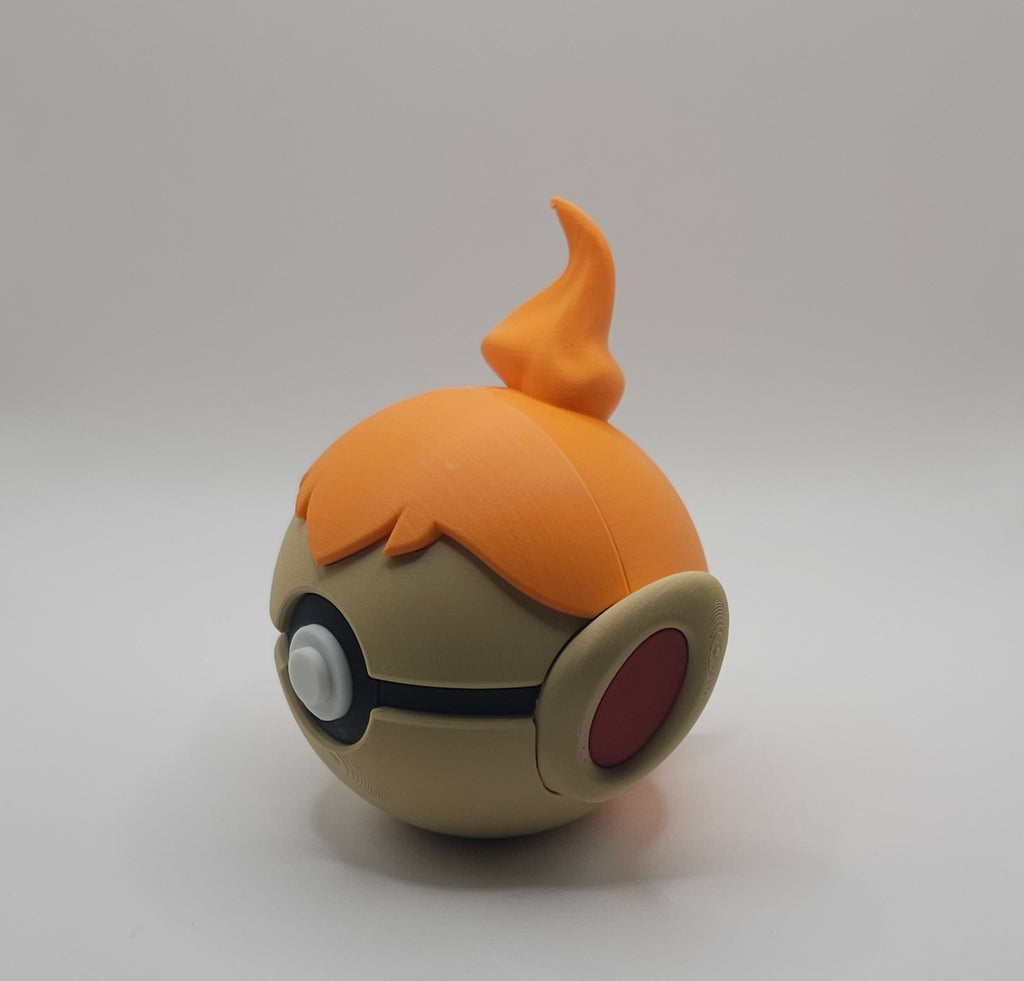 Pokemon Character Design- 3D Printed Pokeball- Chimchar- Unique Display Collectible