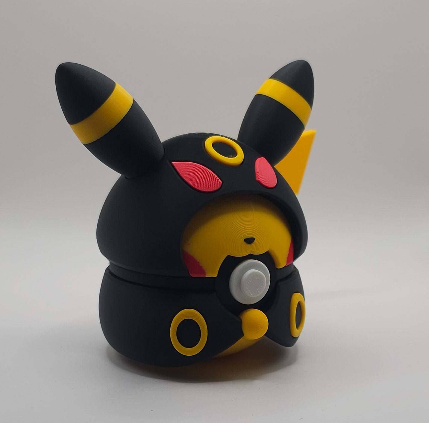 Pokemon Pikachu-Umbreon Poncho Design- 3D Printed Pokeball- Unique Display Fan Art Collectible