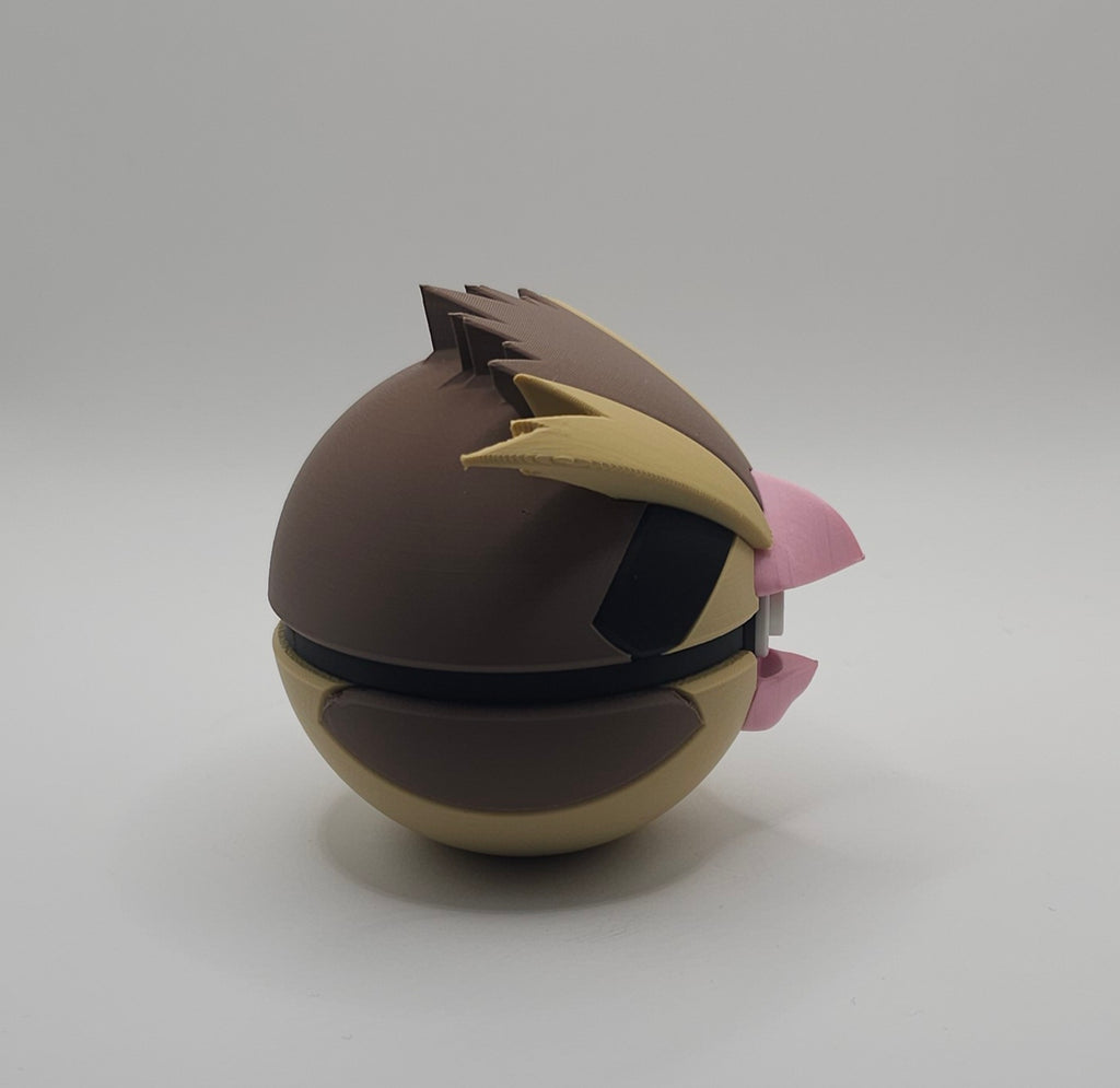 Pokemon Character Design - 3D Printed Pokeball - Pidgey- Unique Display Collectible
